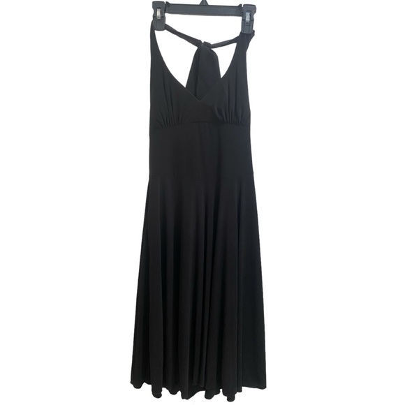 Venus Black Halter Dress, Ties up the back, size Large - Picture 1 of 7